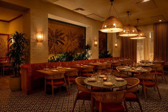 The dining room of Paya, which is now closed in Miami Beach.